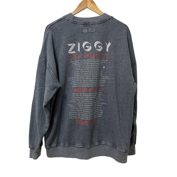 Abercrombie & Fitch Mens David Bowie Soft Fleece Relaxed Sweatshirt Size L Gray - Picture 3 of 9